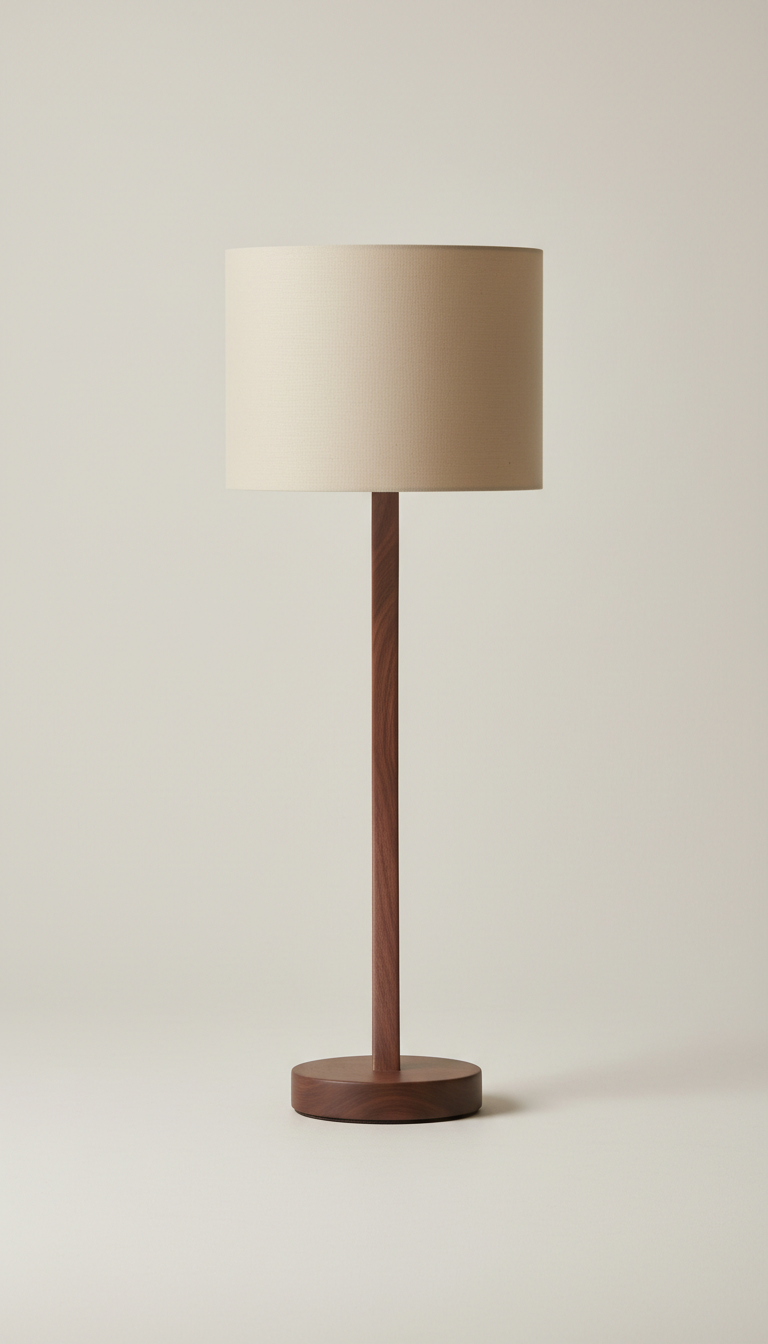 Walnut Arc Table Lamp