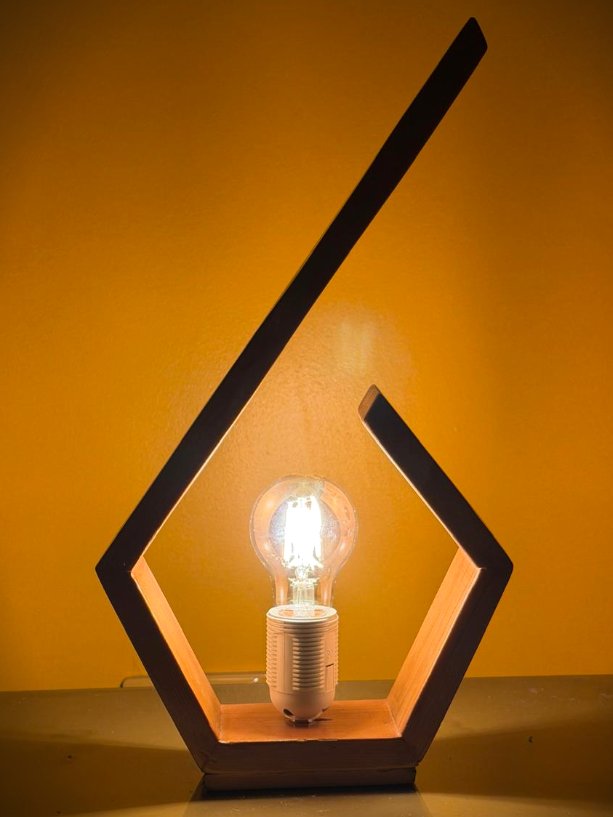 Modern Geometric Wood Lamp