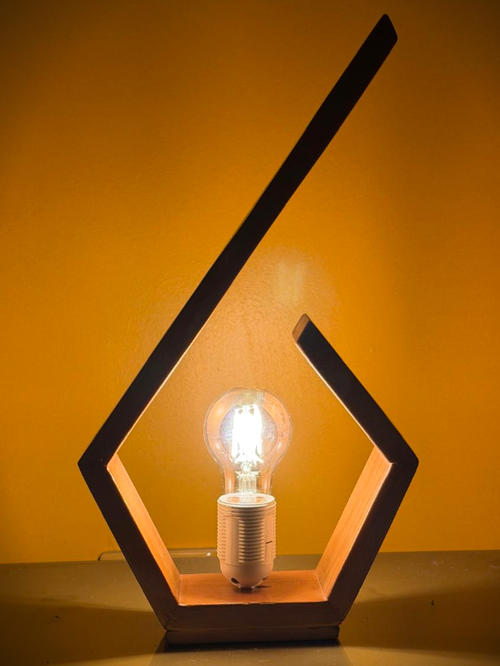 Modern Geometric Wood Lamp