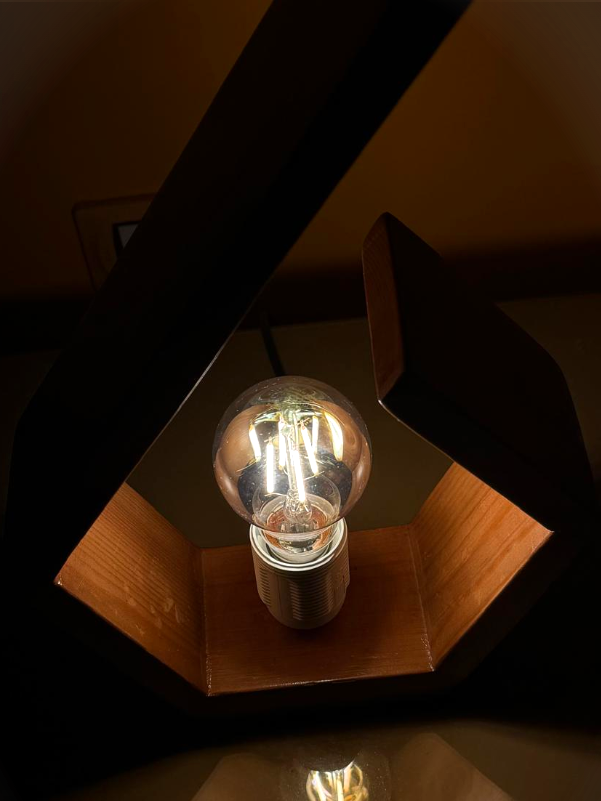 Modern Geometric Wood Lamp