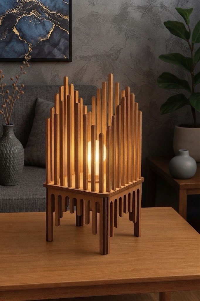 Parametric Hexagon Shoji Table Lamp