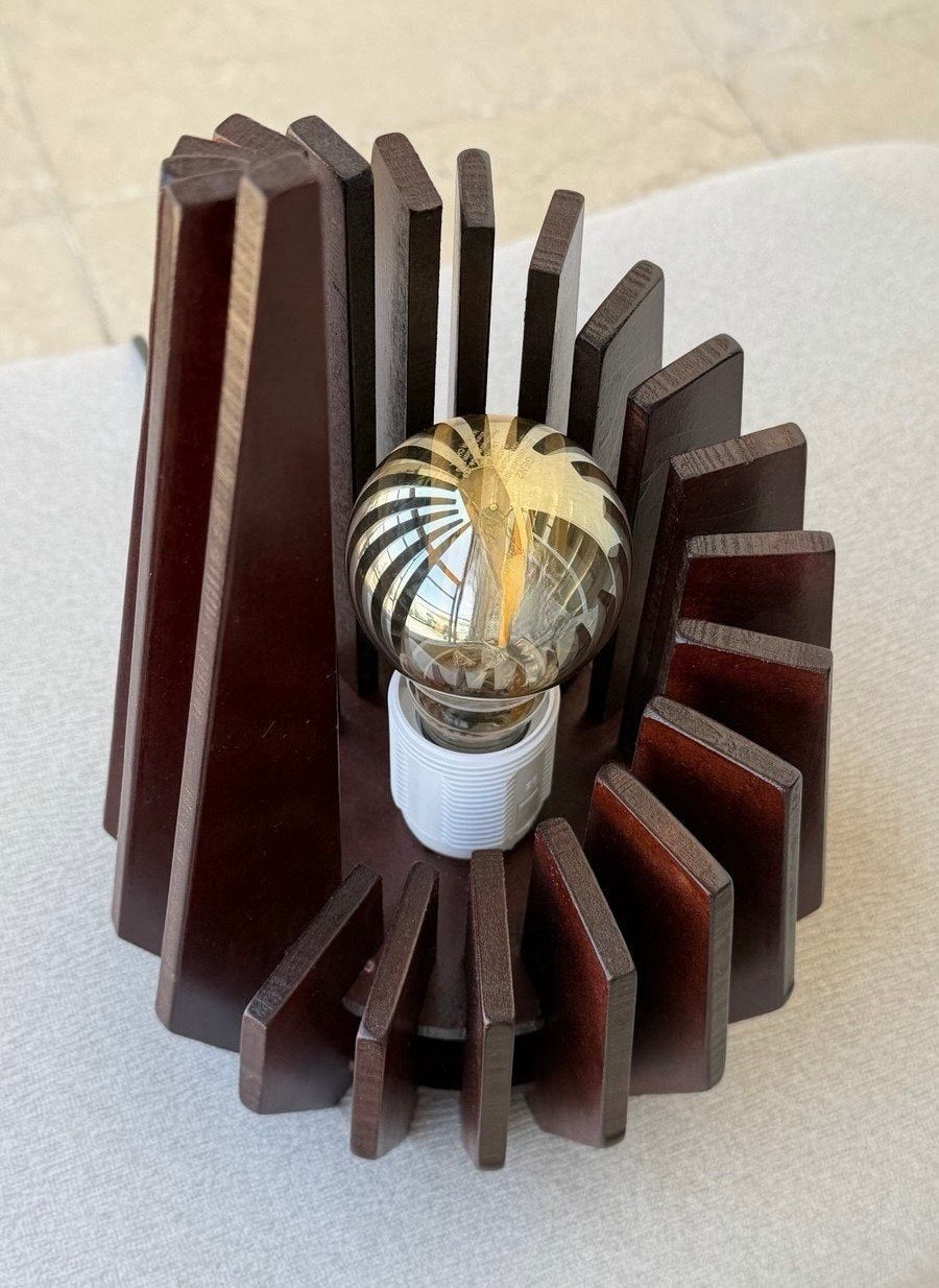Modern Wooden Flame Lamp