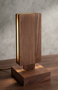 Wooden block with a side LED glow