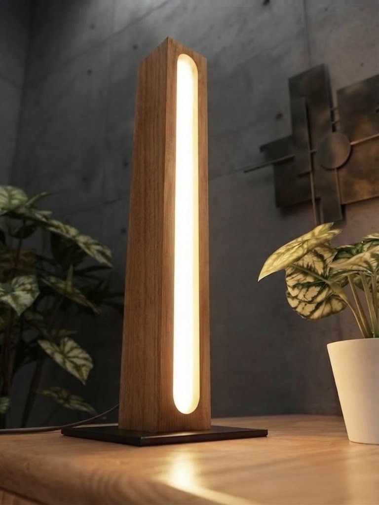 EDISHINE LED Wood Table Lamp