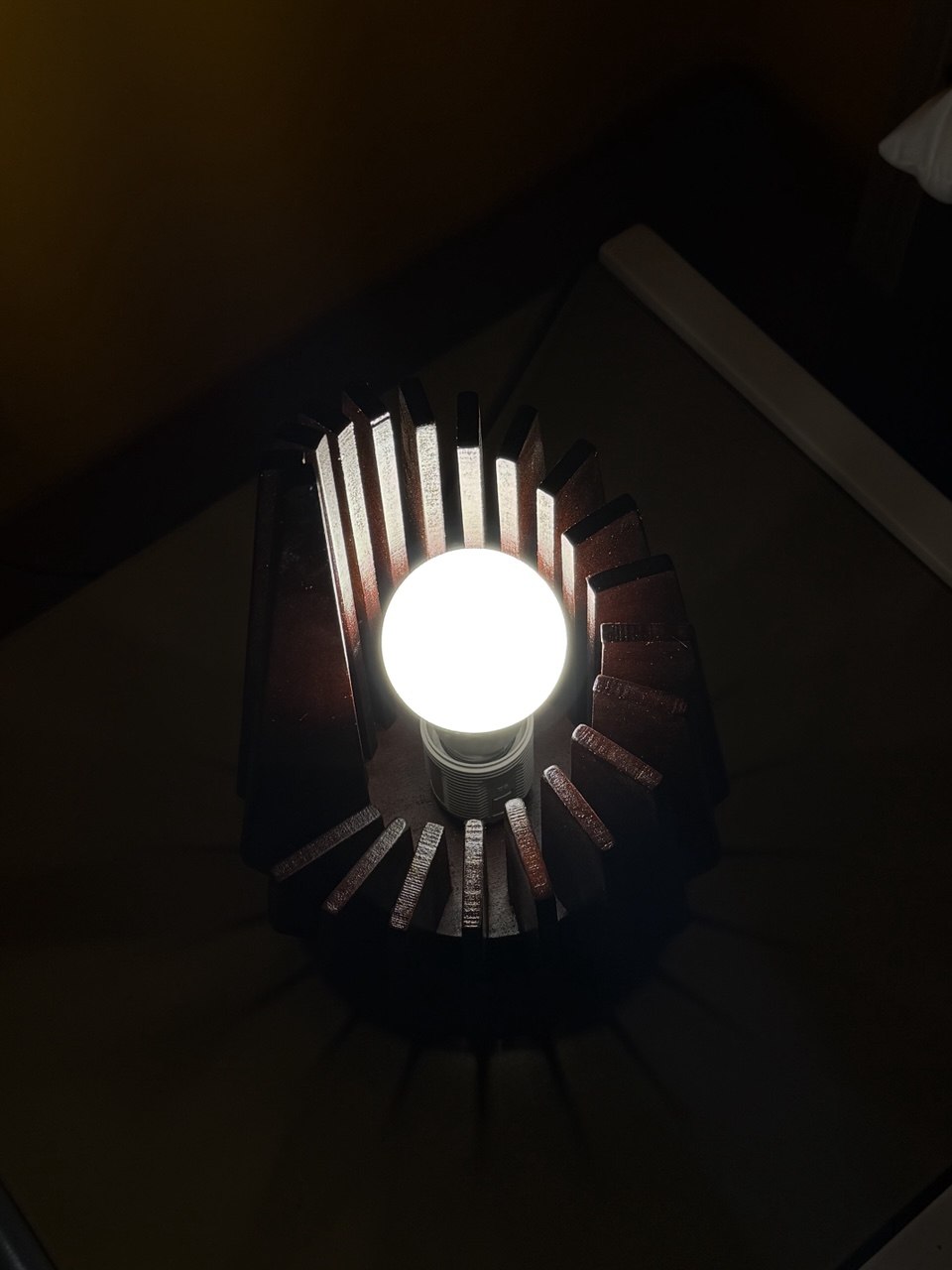 Modern Wooden Flame Lamp